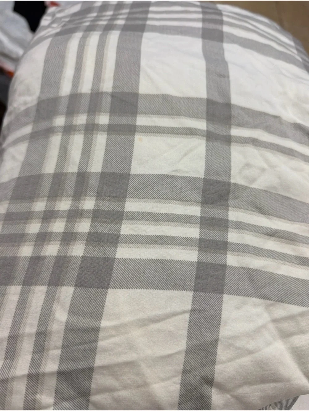 Gray & White Plaid Fitted Sheet, Rectangular, Adults Bedroom Bedding